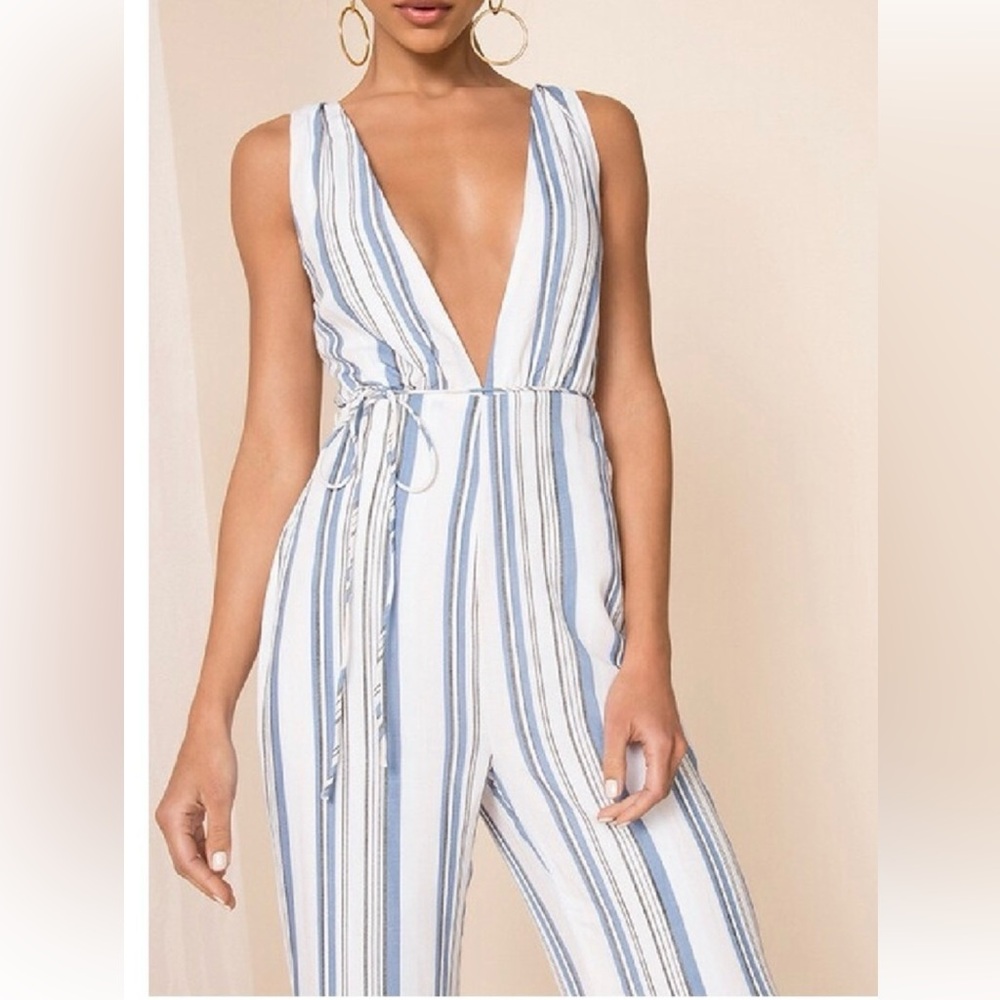 Superdown Bette Deep V Jumpsuit